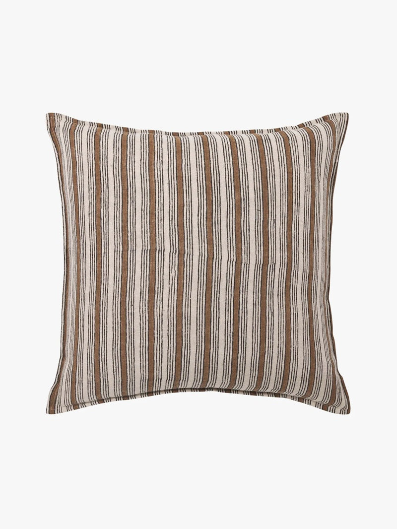 Bronze Stripe - Pure Linen Cushion