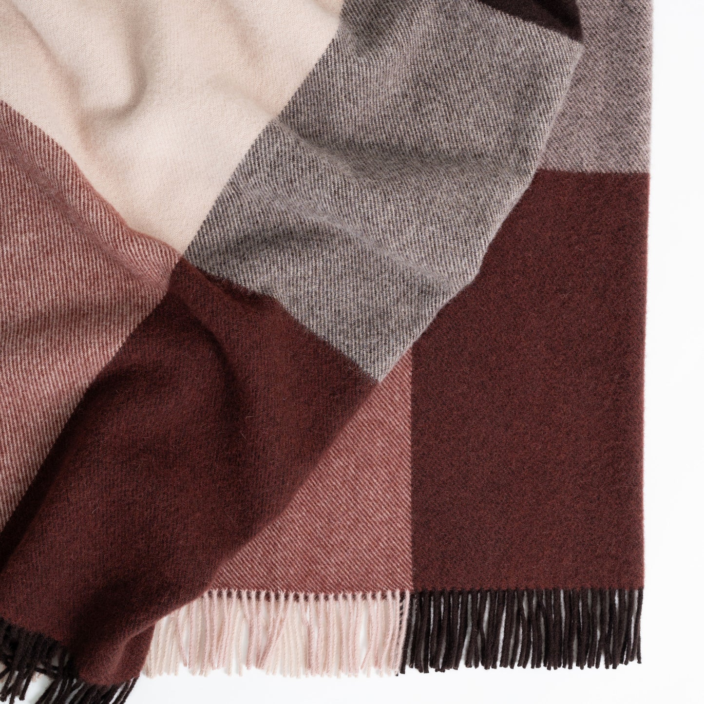Brookside Wool Throw Blanket - Beetroot
