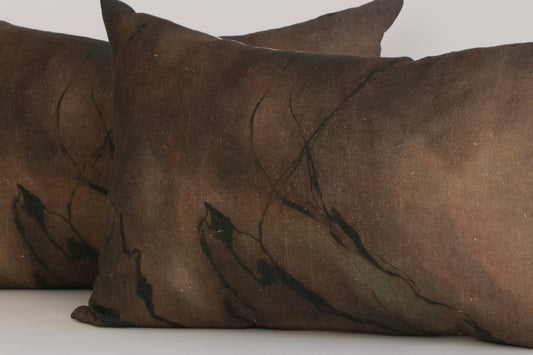 Umber Marble Lumbar Cushion