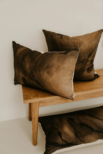 Umber Marble Lumbar Cushion