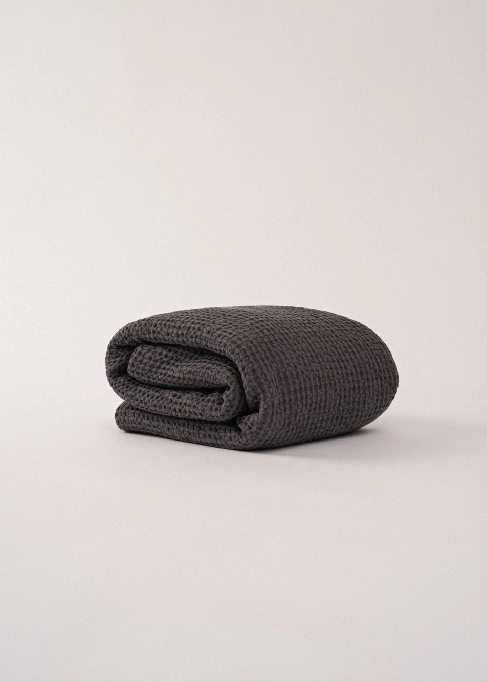 Charcoal Waffle Blanket – Made in Europe