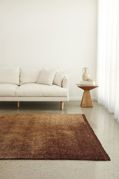 Wool Floor Rug in Caramel