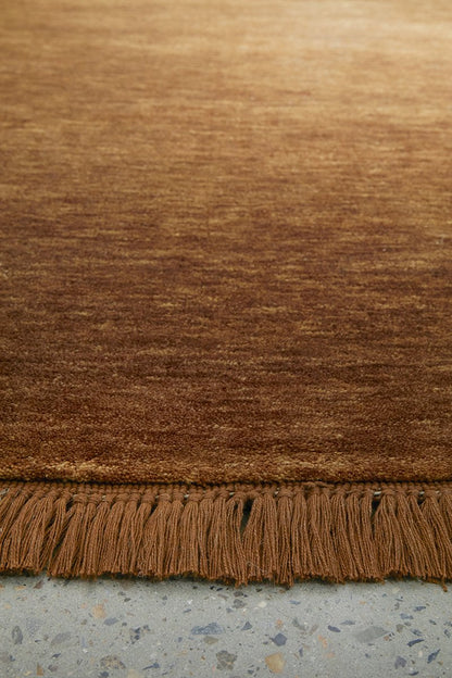 Wool Floor Rug in Caramel