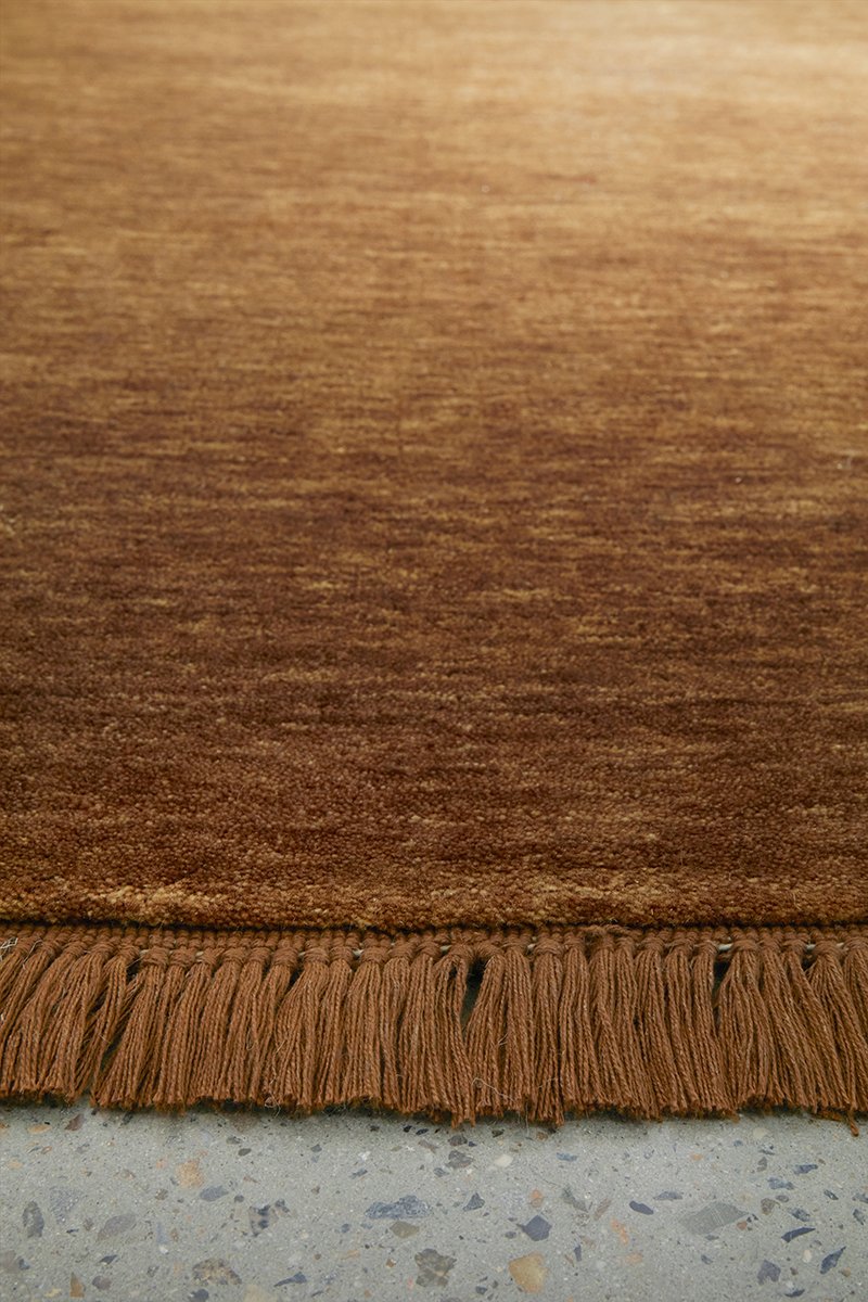 Wool Floor Rug in Caramel