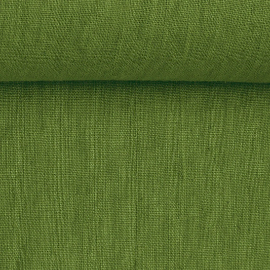 Linen Fabric in Clover