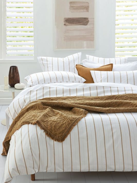 Cape Cod Stripe Duvet Cover Set – Ochre