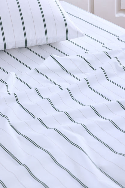 Harbour Stripe Sheet Set | Leaf