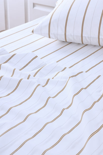 Harbour Stripe Sheet Set | Ochre