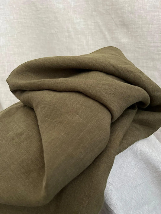 Linen Fabric in Caper