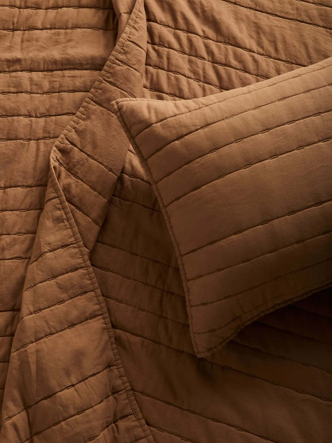 Linen & Cotton Quilt | Caramel