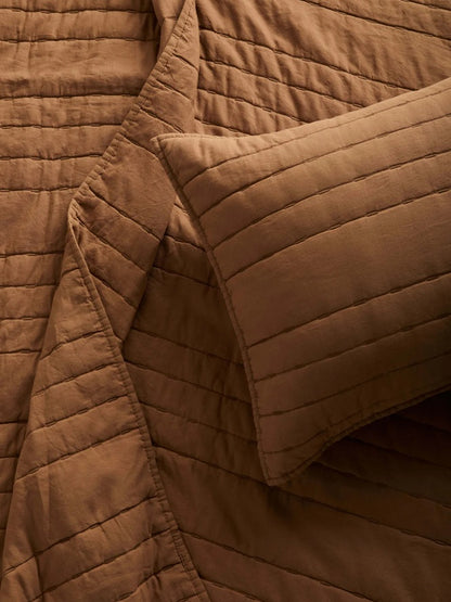 Linen & Cotton Quilt | Caramel