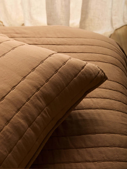 Linen & Cotton Quilt | Caramel