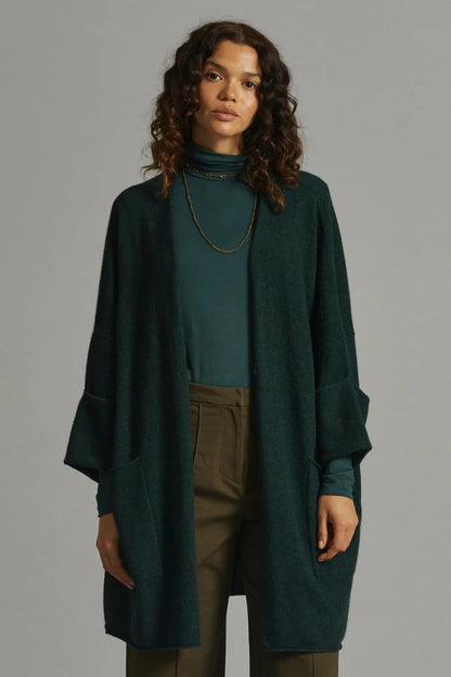 Cashmere/Merino Cardigan – Forest