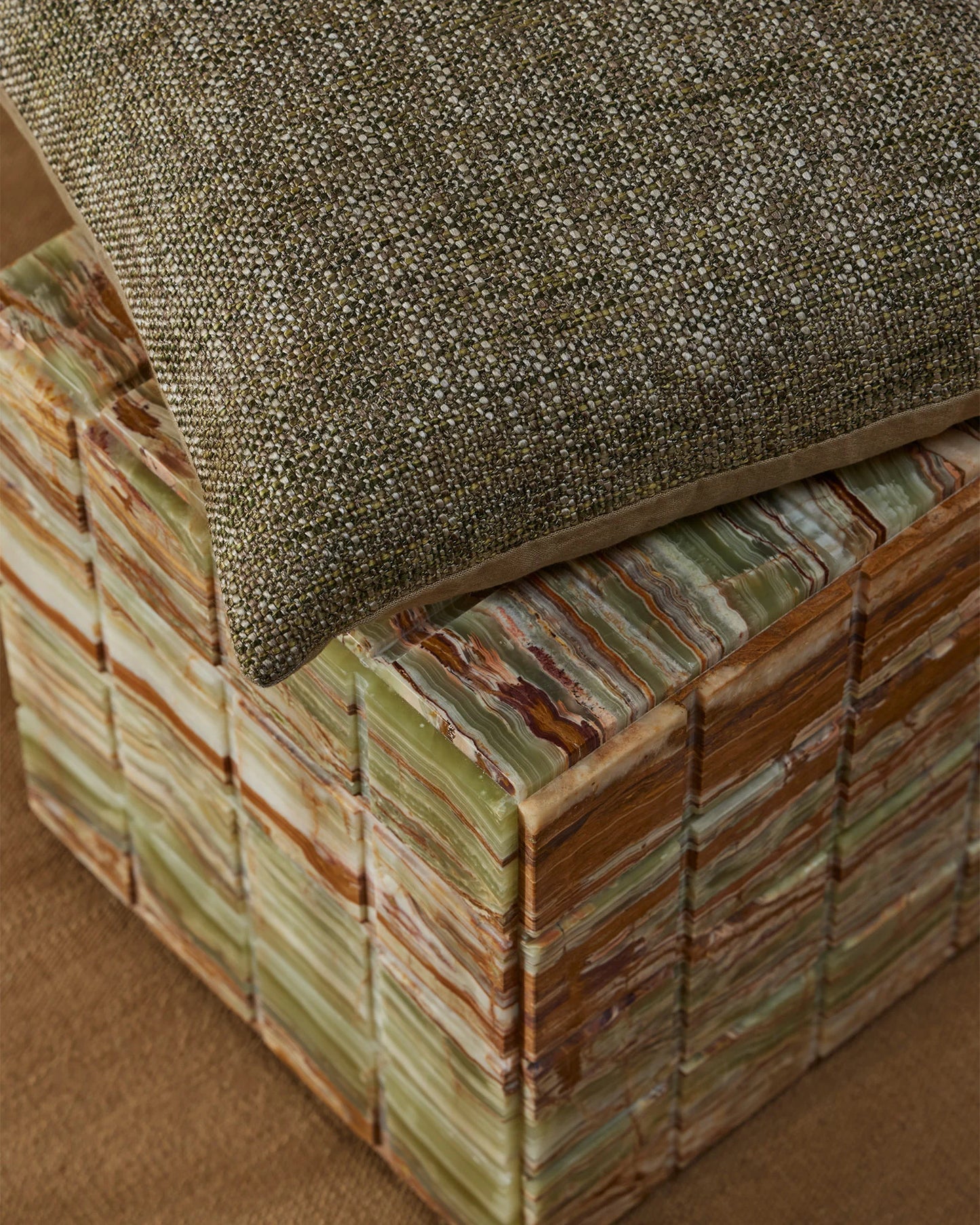 Hearthstone Tweed Cushion - Moss