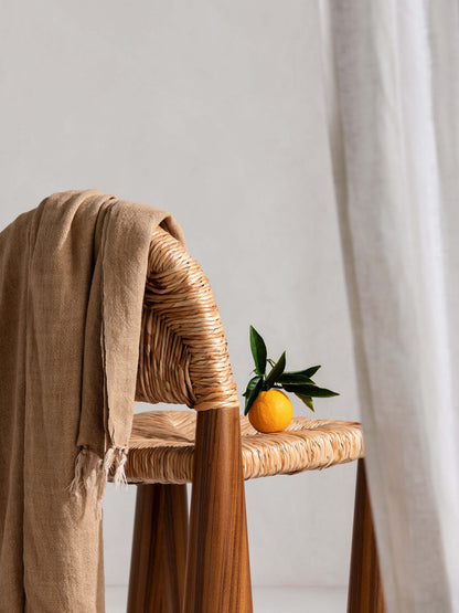 Heavy Linen Throw - Clay