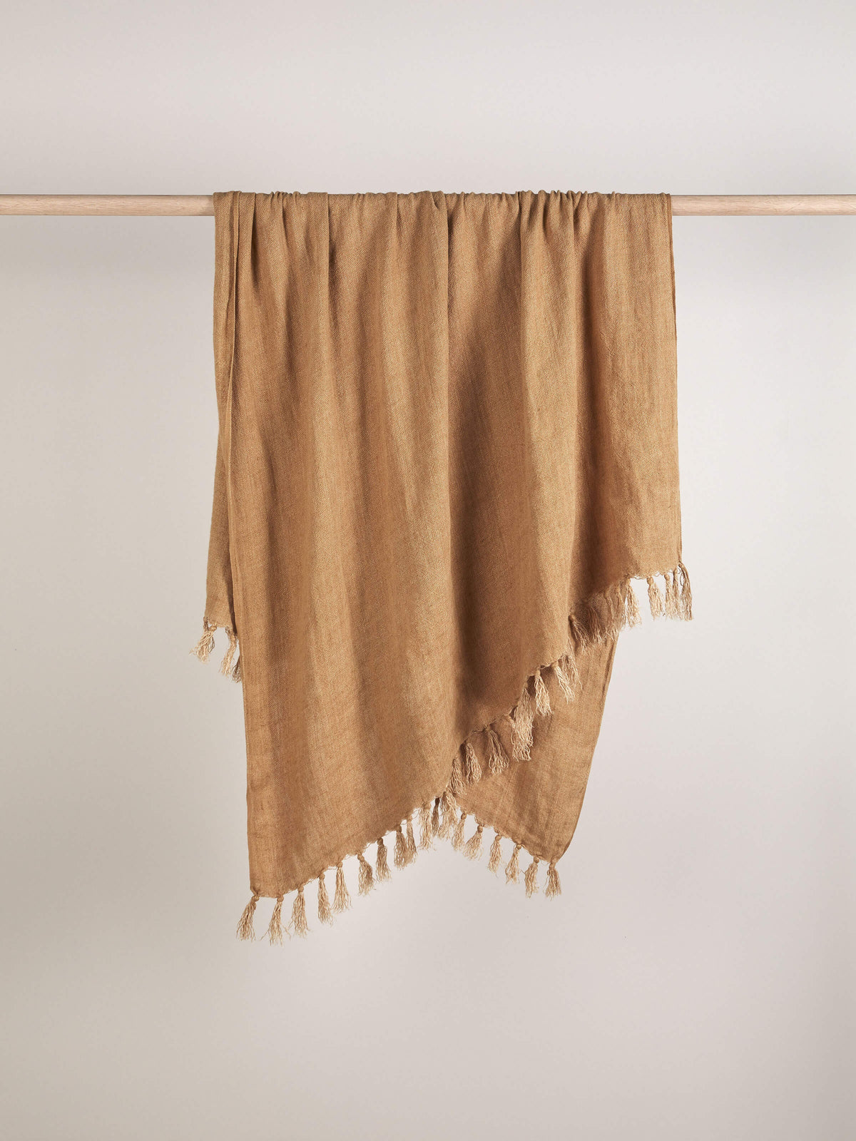 Heavy Linen Throw - Clay