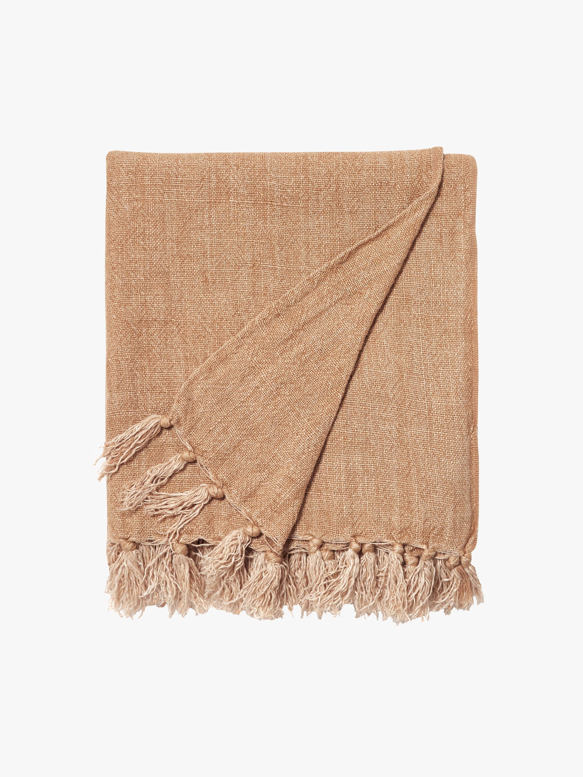 Heavy Linen Throw - Clay