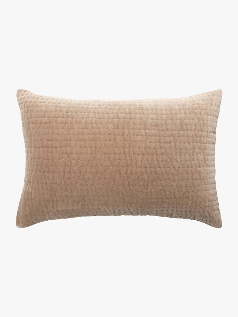 Velvet Lumbar Cushion - Cacao