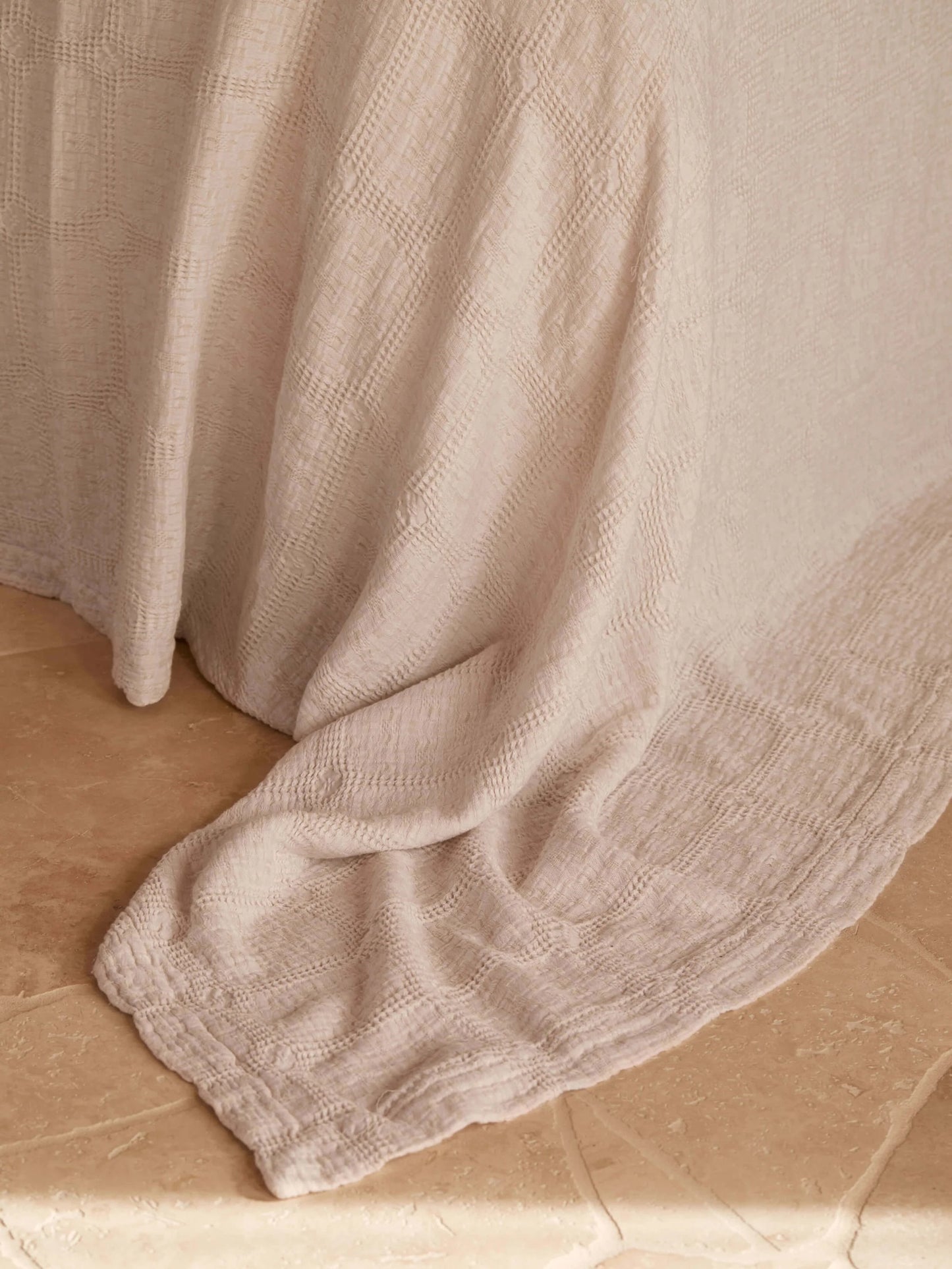 Pure Cotton Bedcover - Nougat