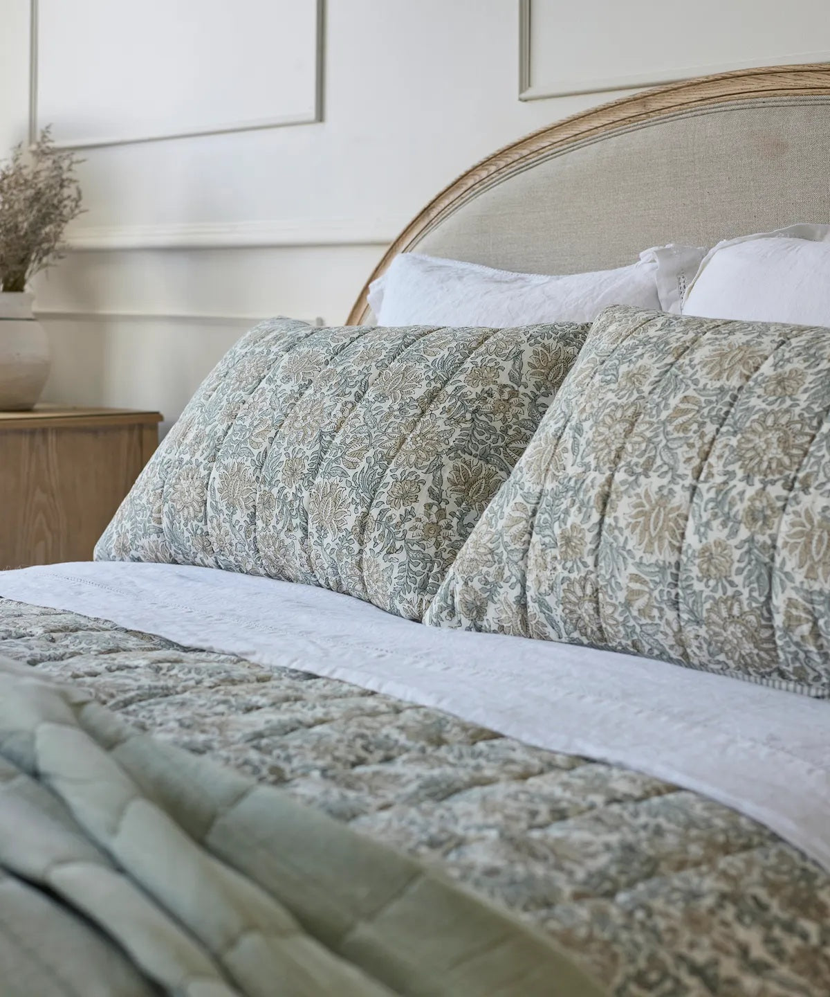 Athena Coverlet in Blue & Natural