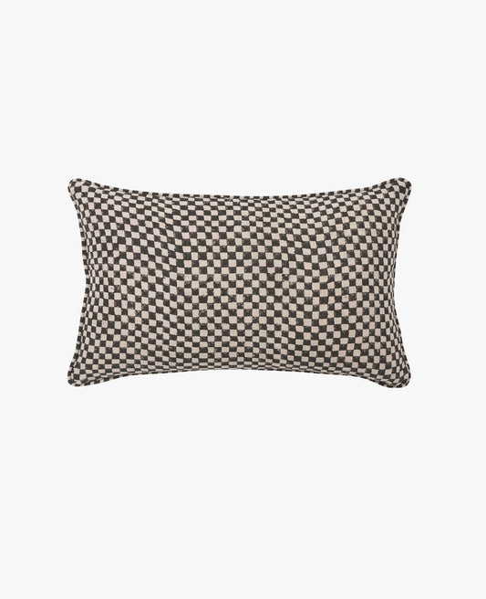 Gia Black Reversible Linen Cushion