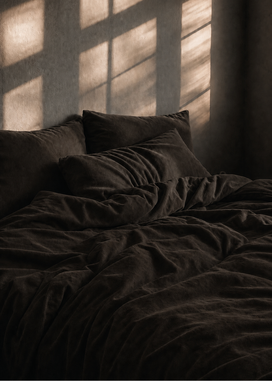 Linen Duvet Cover Set | Dark Chocolate | Made in NZ