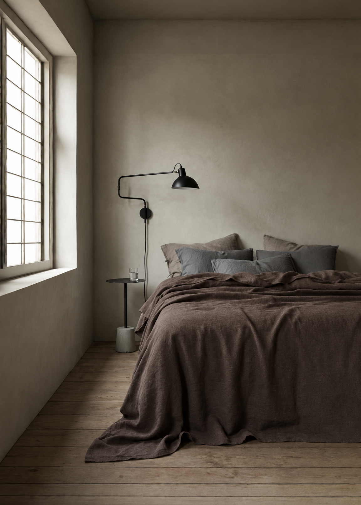 Heavy Linen Bedcover - Ethereal Espresso