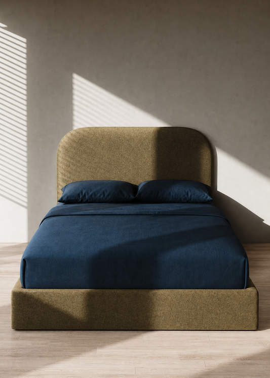 French Linen Flat Sheet | Midnight | OEKO-TEX® certified