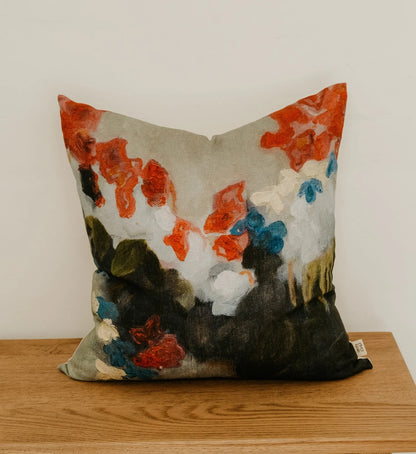 Summer Garden Linen Cushion - 50cm x 50cm