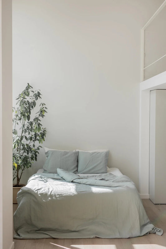 Linen Duvet Cover || Duck Egg
