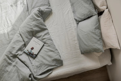 Linen Duvet Cover | Duck Egg  Made in New Zealand