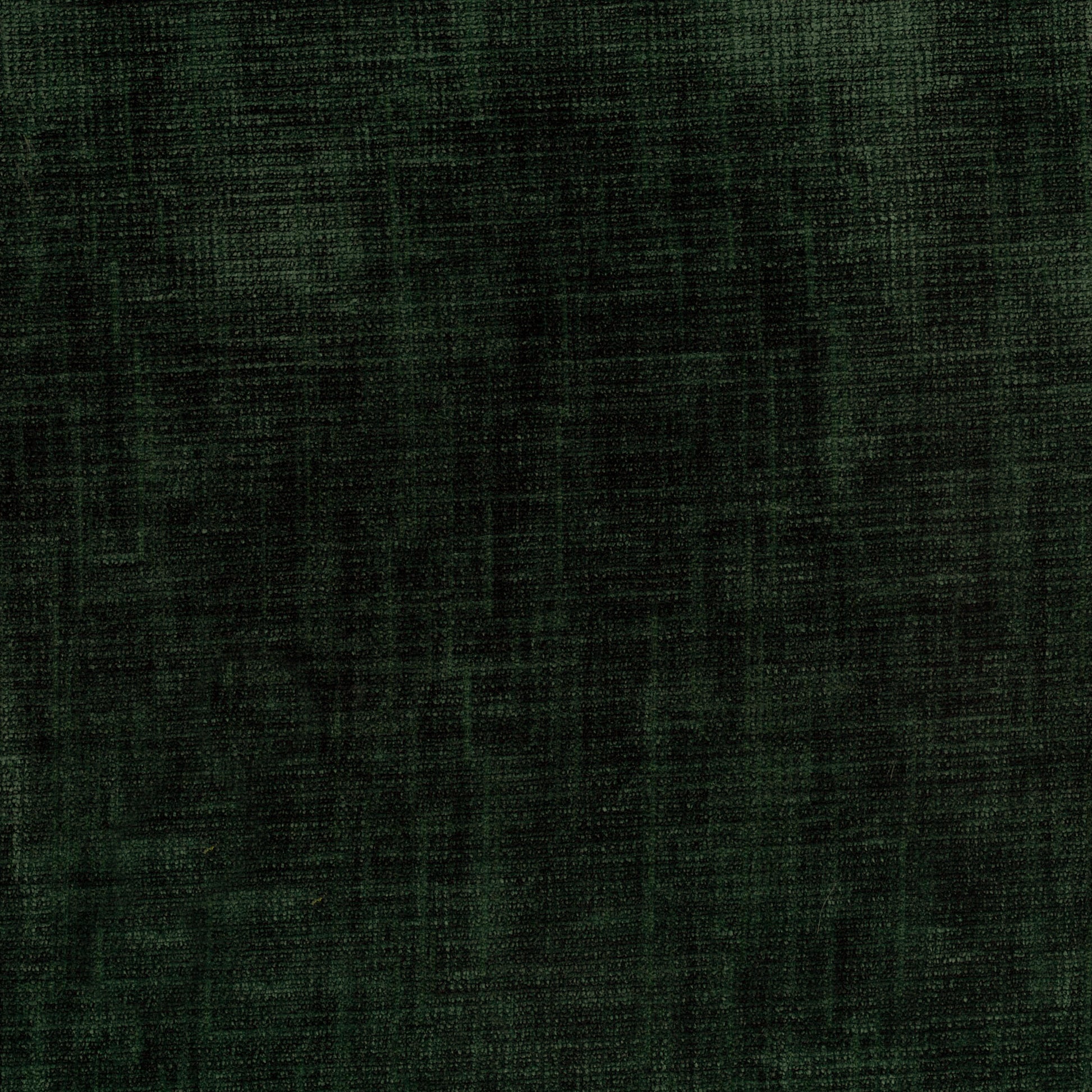 Dark forest green textured fabric swatch with a woven linen-like pattern.