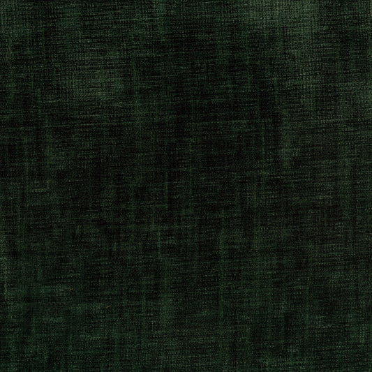 Dark forest green textured fabric swatch with a woven linen-like pattern.