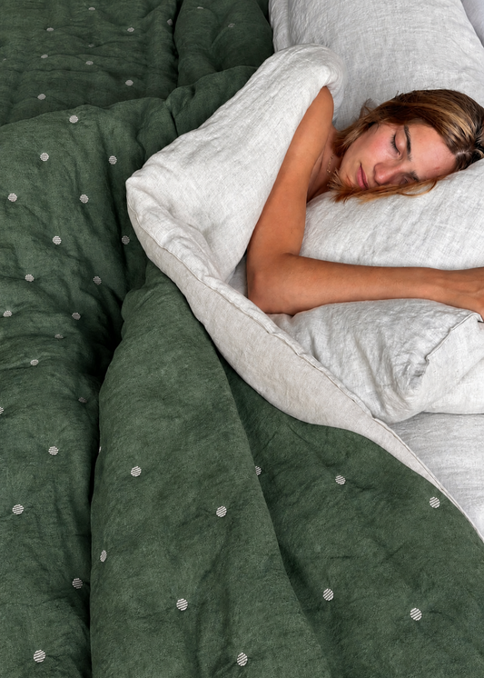 Linen Quilt | Forest | Made in Italy