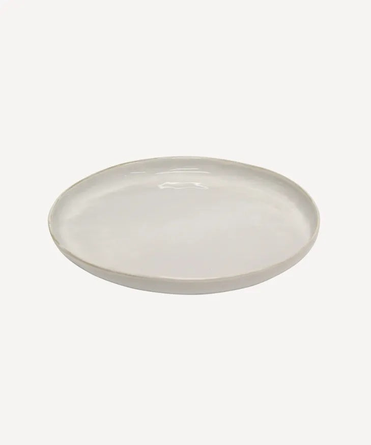 Rustic Stoneware Charger Plate | Off White | 30cm