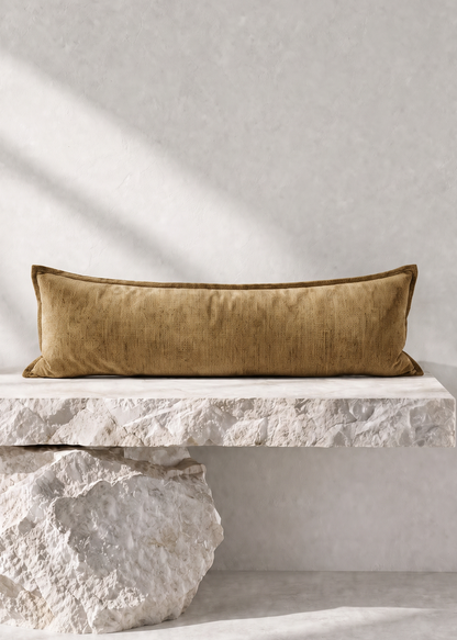 Velvet Lumbar Cushion - Gold