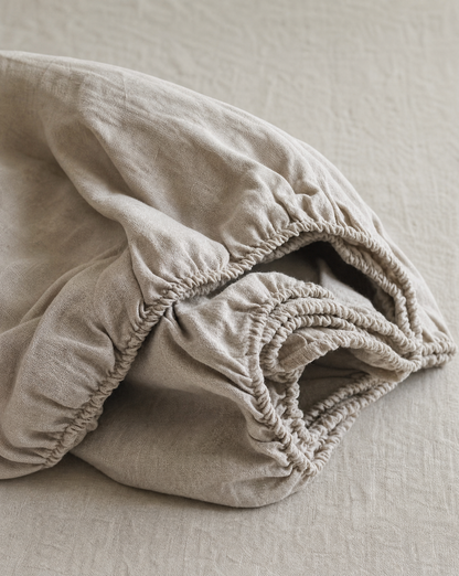 Natural Linen Fitted Sheet | Oeko-Tex® certified