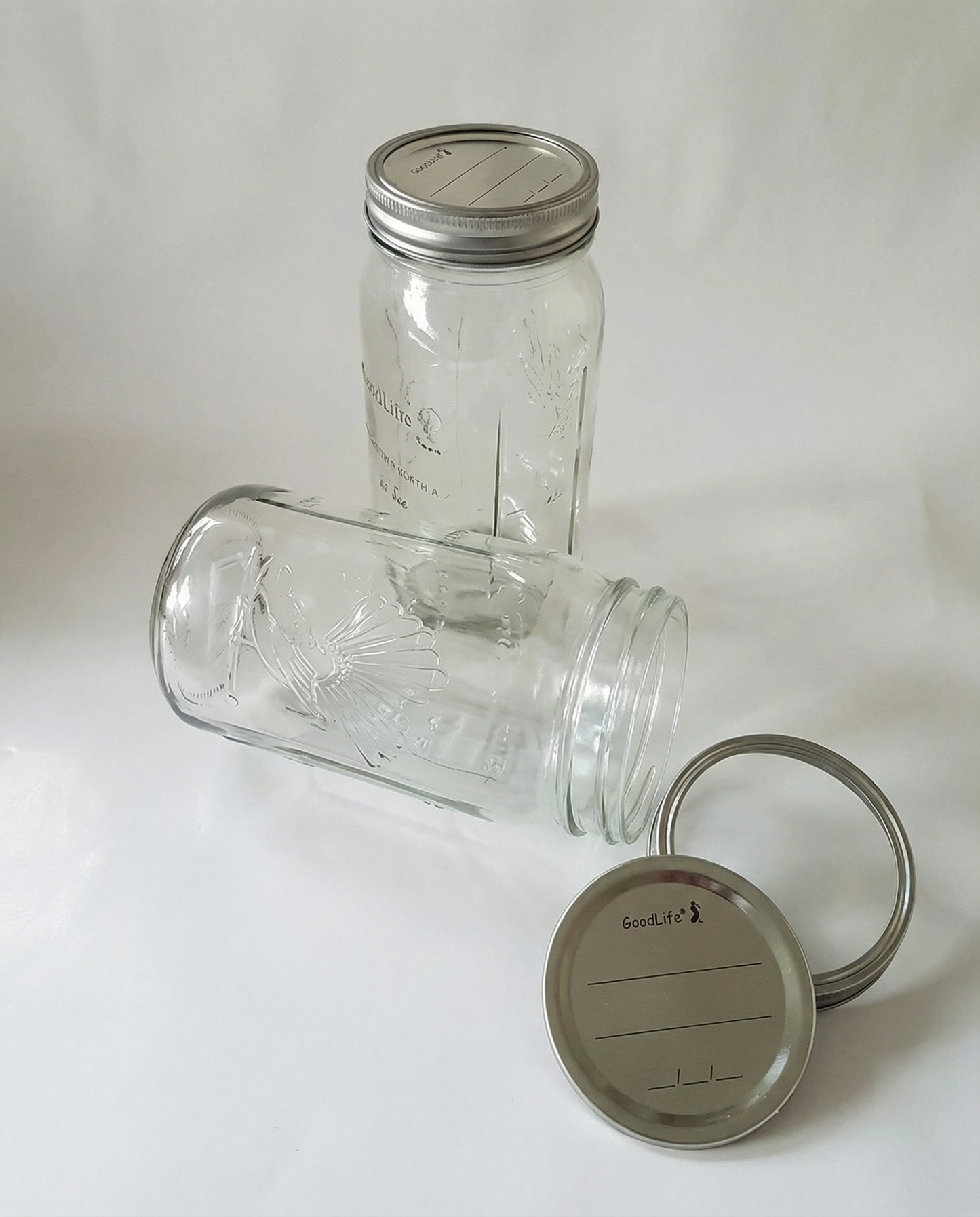 Glass Preserving Jar - 1000ml ( 2 piece lid )