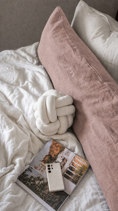 Pure Linen Body Pillow - Quartz
