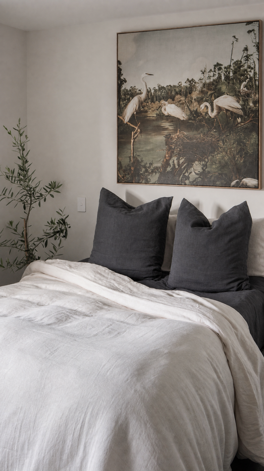 Slate Linen Pillowcases