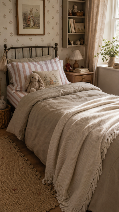 Sweet Clay Block Stripe Children's Fitted Sheet | Made in New Zealand