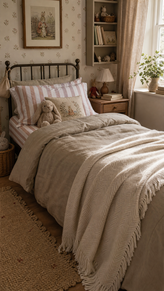 Sweet Clay Block Stripe Children's Fitted Sheet | Made in New Zealand
