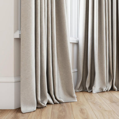 Glamour Cotton Twill Readymade Curtains | Oyster