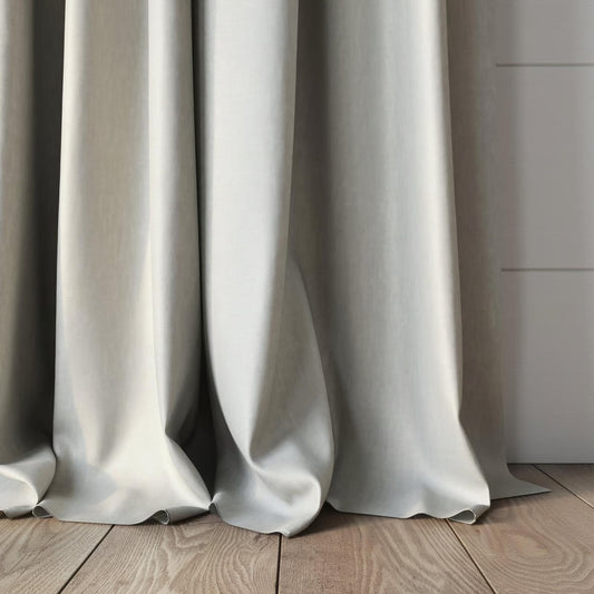 Glamour Cotton Twill Curtains in Putty