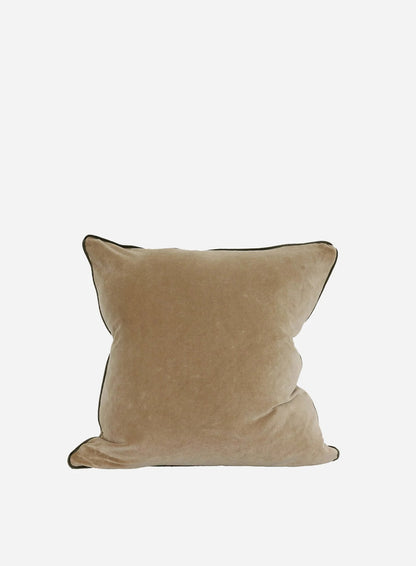 Clyde Velvet Cushion Cover ~ With Black Piping