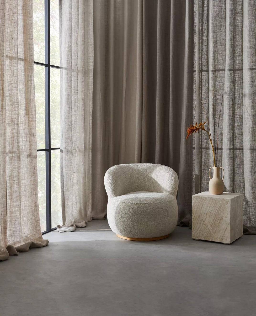 Sheer Linen Curtains - Silver