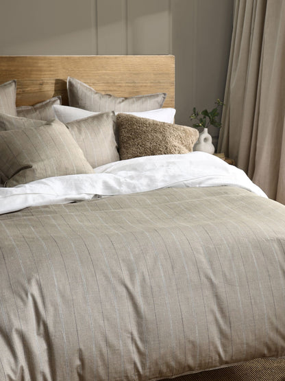 The Natural Grid Duvet Set