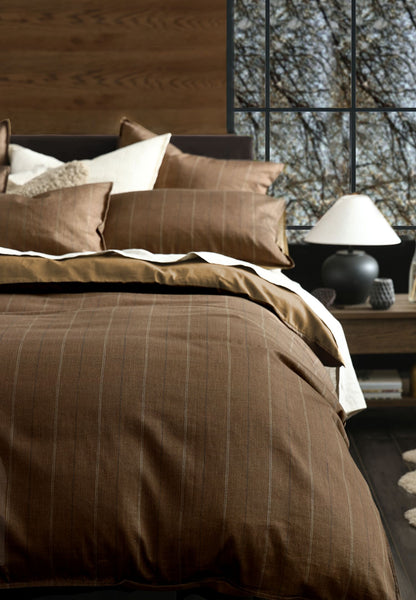 The Cocoa Grid Duvet Set