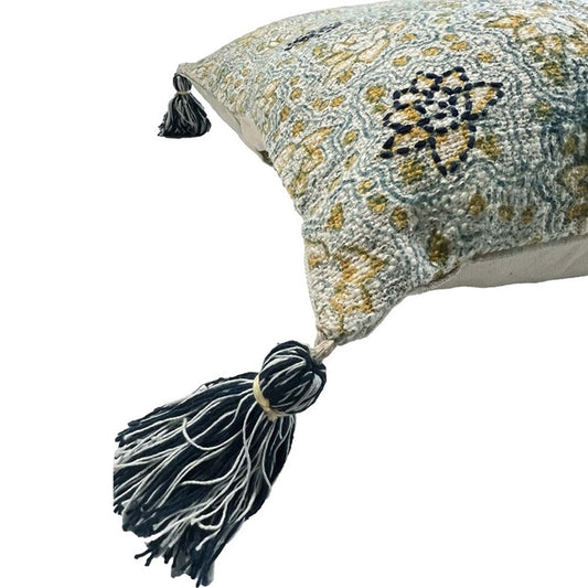 Artisan Spring Hand-Blocked Linen Cushion