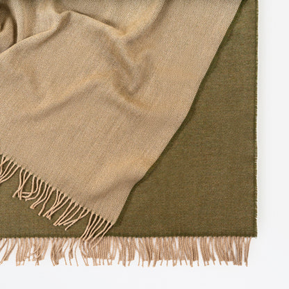 Merino Lambswool Throw - Moss